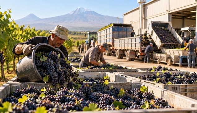 Արարատում խաղողի մթերումները շարունակվում են