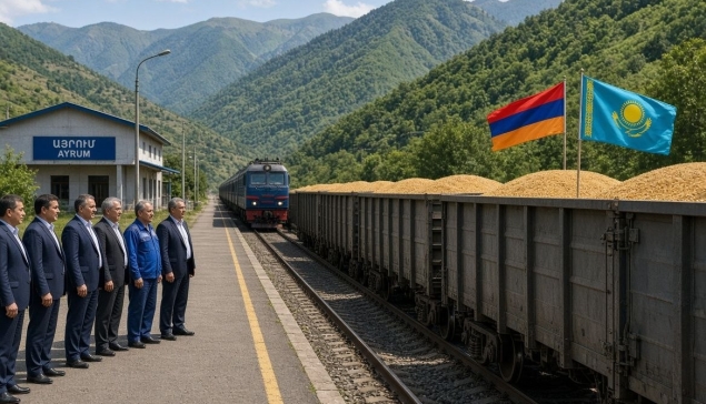 Ղազախական ցորենով առաջին գնացքը ժամանել է Հայաստան
