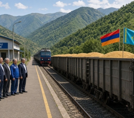 Ղազախական ցորենով առաջին գնացքը ժամանել է Հայաստան